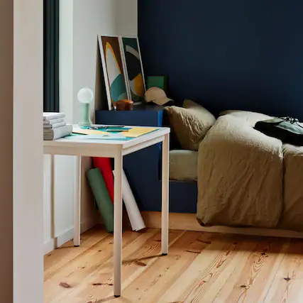 Front. Branch Furniture - Branch 58" Daily Desk – Functional Home Office Desk with Timeless Design, Rounded Corners & Built-in Cable Notch - White.