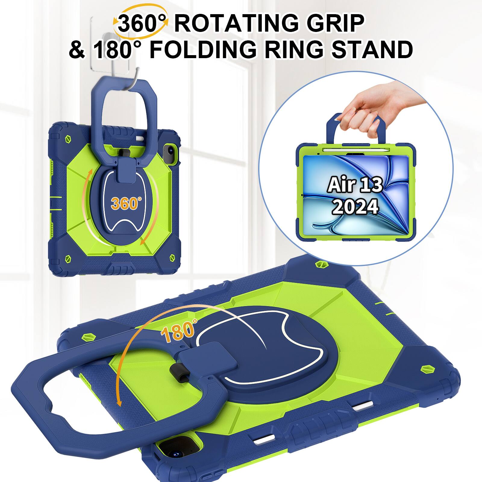 360° Rotating Grip & 180° Folding Ring Stand

Air 13 2024