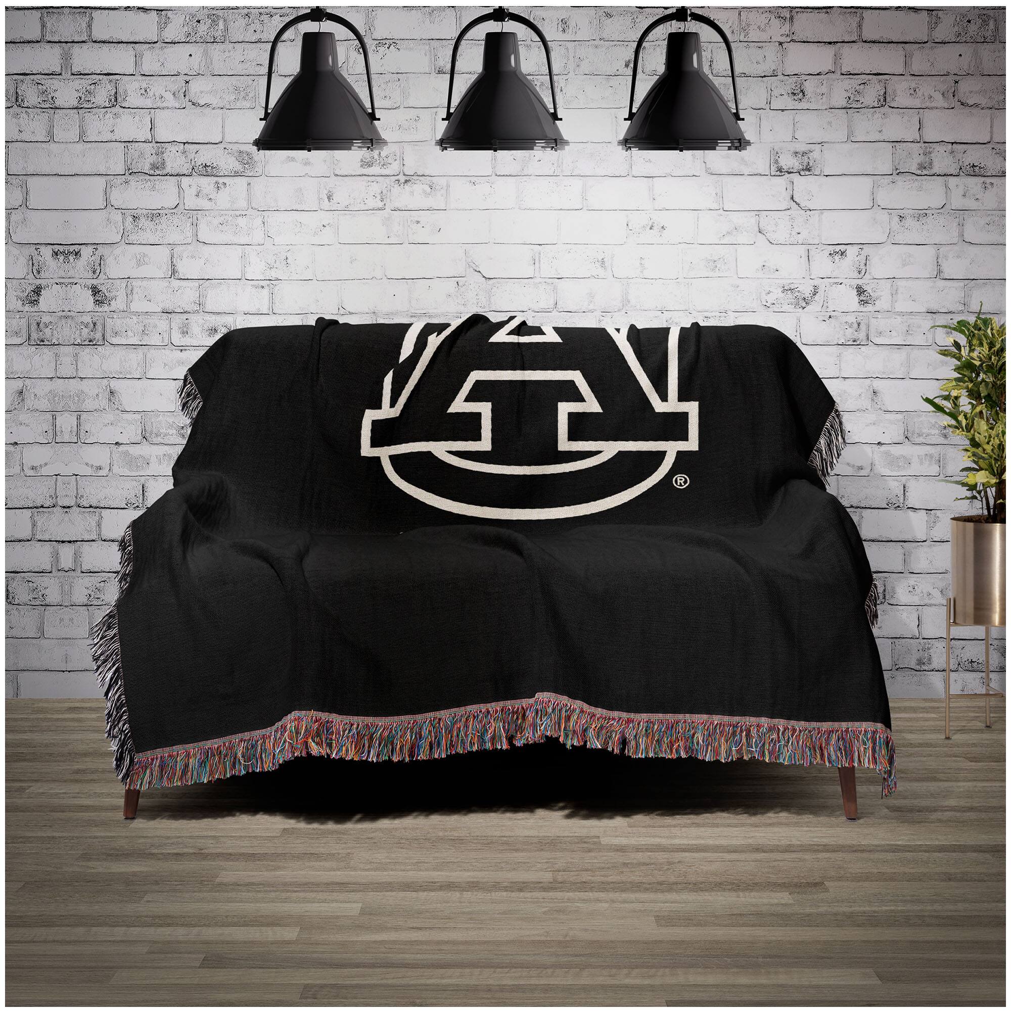 Alt View 1. Chad & Jake - Auburn Tigers Woven Blanket - Black.