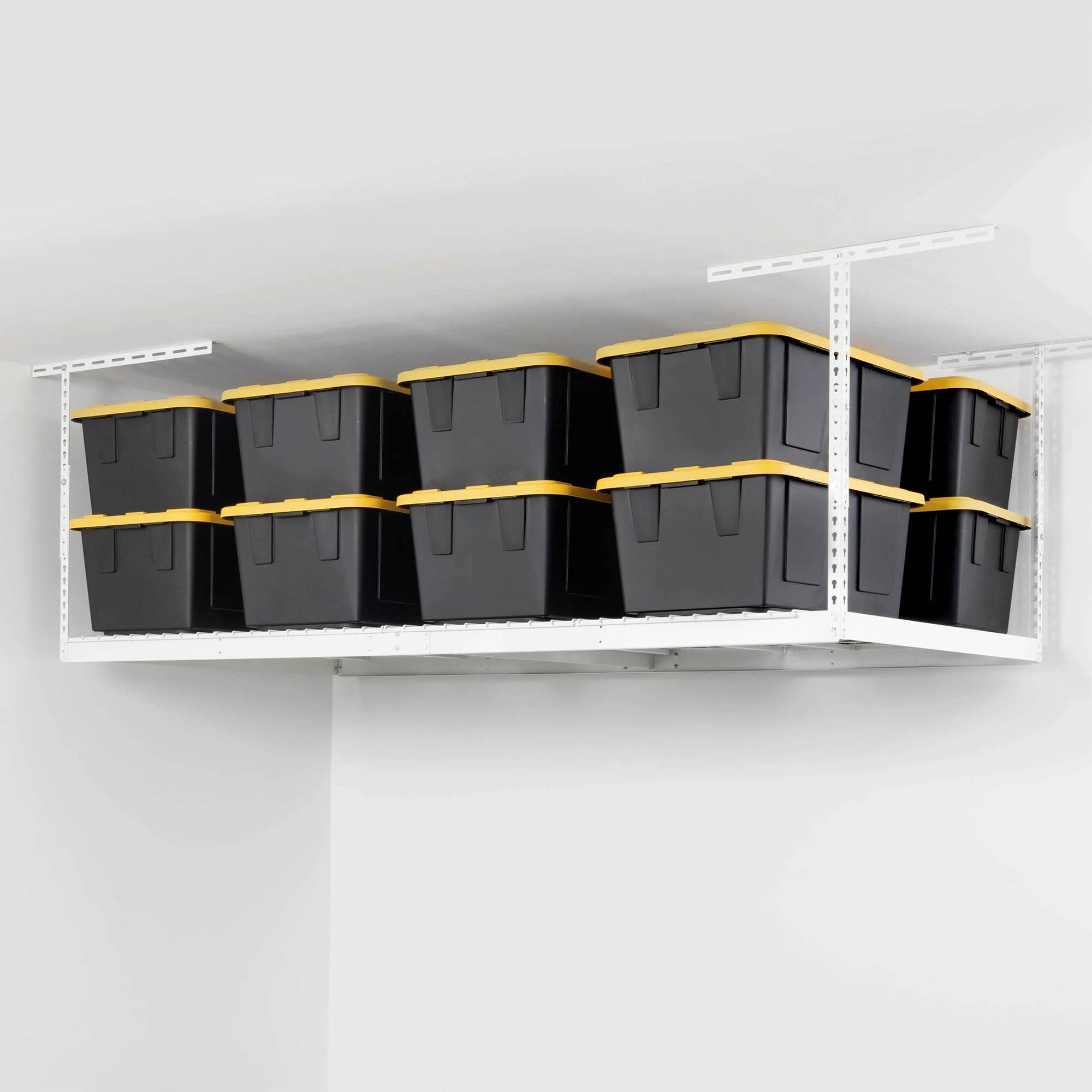 Alt View 7. MonsterRAX - MonsterRax 4' x 8' Overhead Garage Storage Rack Holds Up to 500 Pounds, White - White.