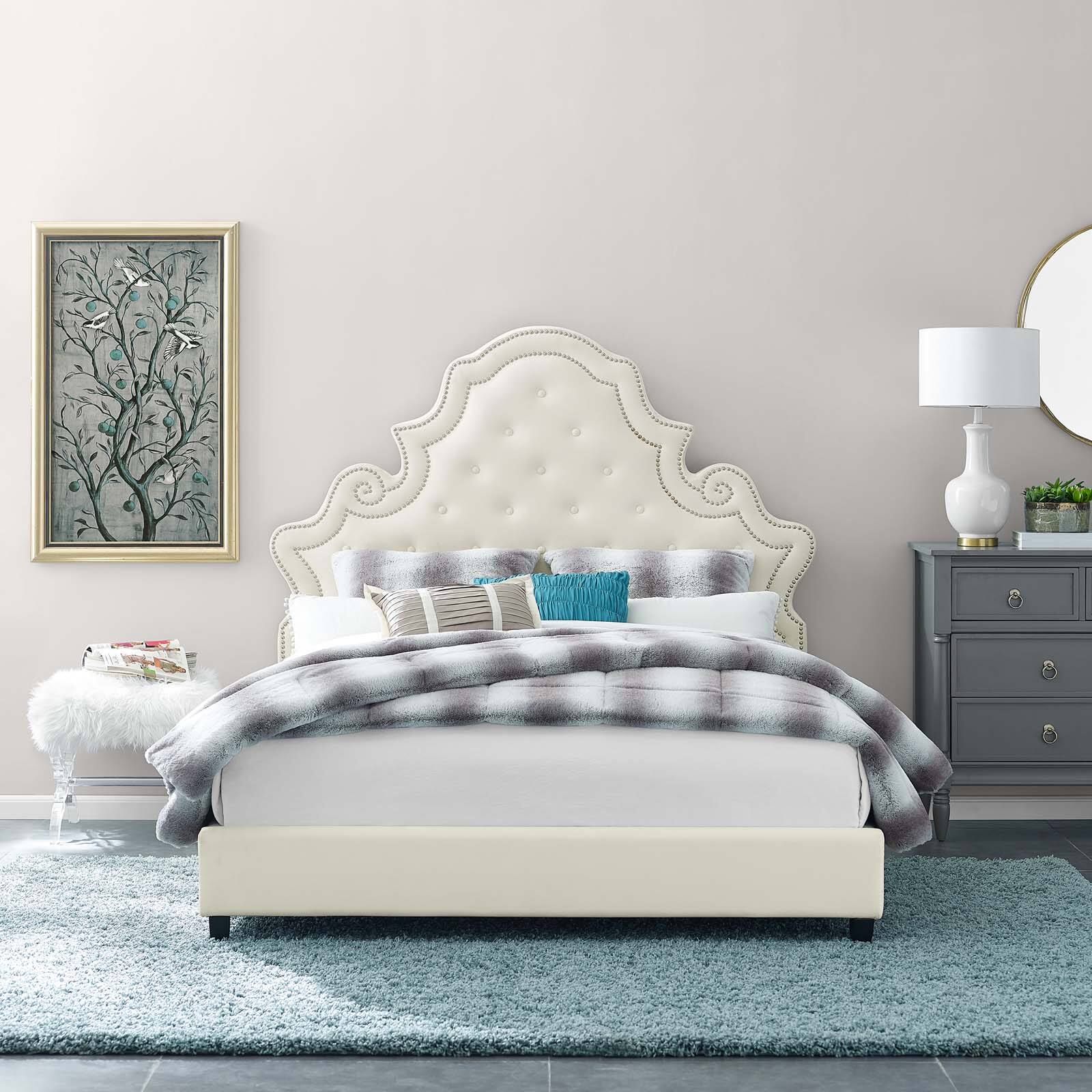 Alt View 2. Modway - Lodge Wood Twin Platform Bed Frame - Gray.