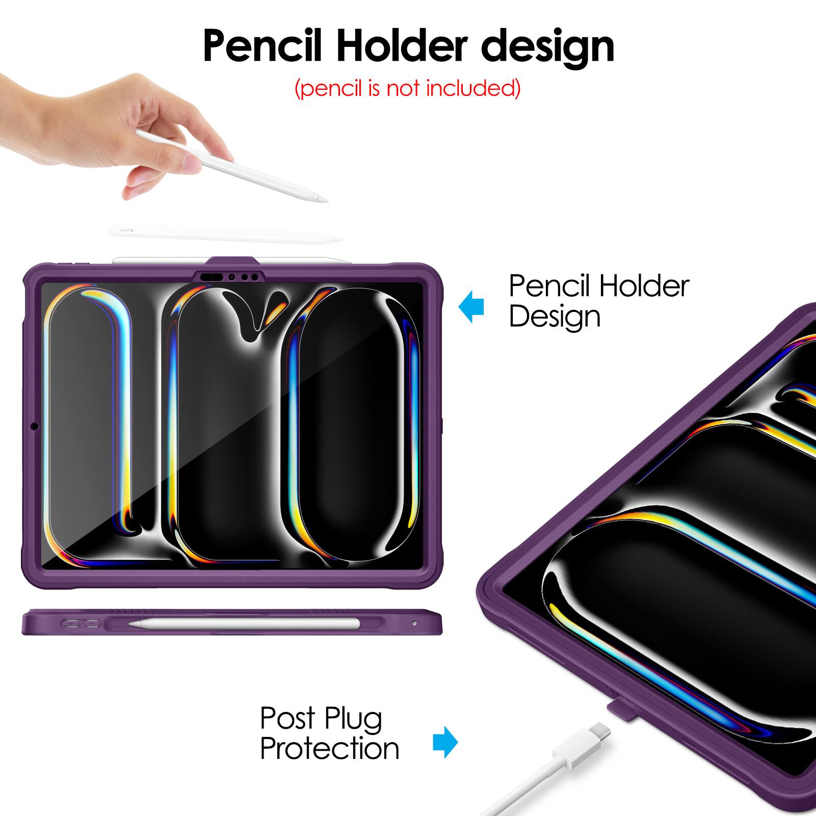Pencil Holder design  
(pencil is not included)

Pencil Holder Design

Post Plug Protection