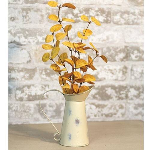 Angle. BreeBe - Penny Leaf Pick Mustard 18" - Mustard.