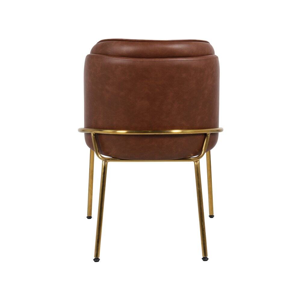 Alt View 1. Meridian Furniture - Jagger Brown Vegan Leather Dining Chair, Set of 2 - Brown.