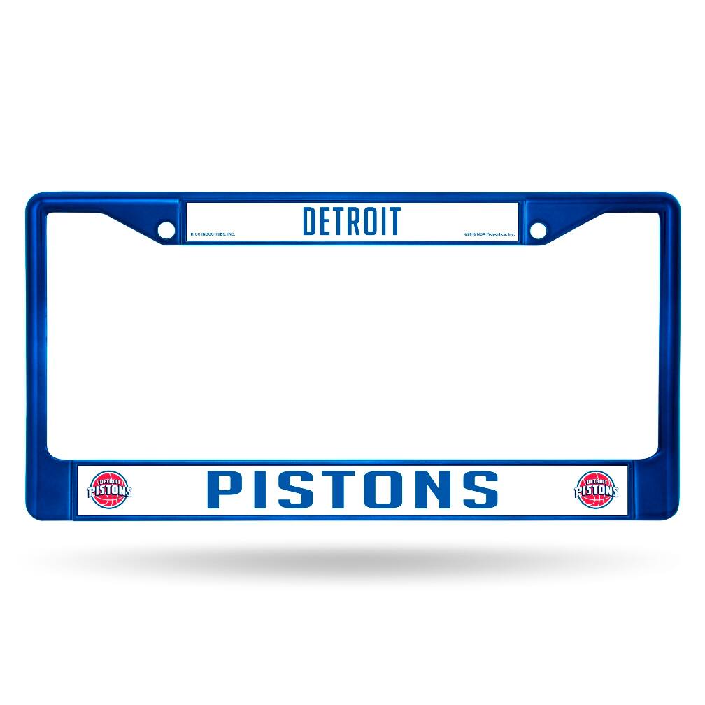 Detroit Pistons Basketball - Chrome Metal License Plate Frame