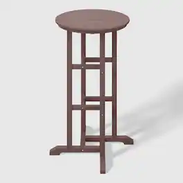 WestinTrends - Malibu 42" Counter Height Round Outdoor Patio Bistro Bar Table - Dark Brown