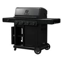 Charbroil - Pro Series 4-Burner Gas Grill and Griddle with Side Burner - Black - Front_Zoom