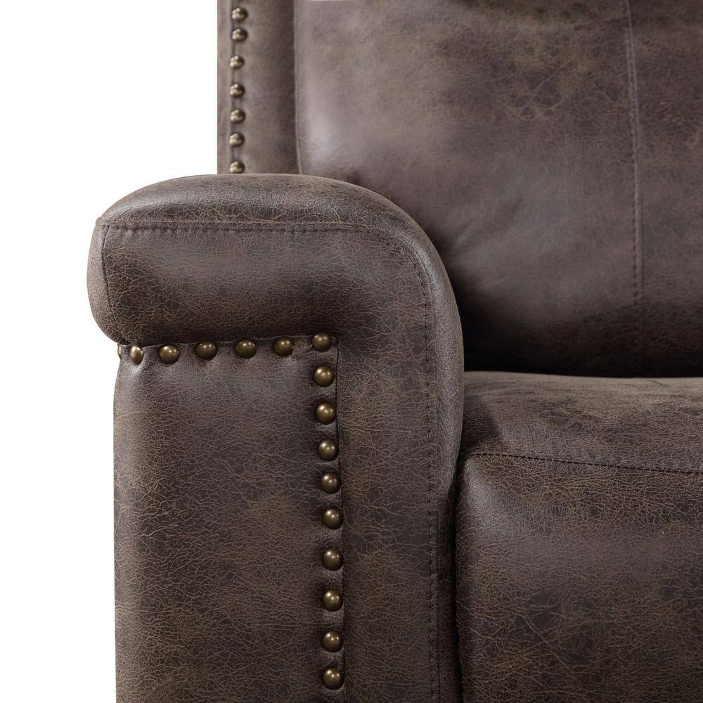 Alt View 1. New Classic Furniture - Quade Glider Recliner W/Pwr Fr-Mocha - Brown.