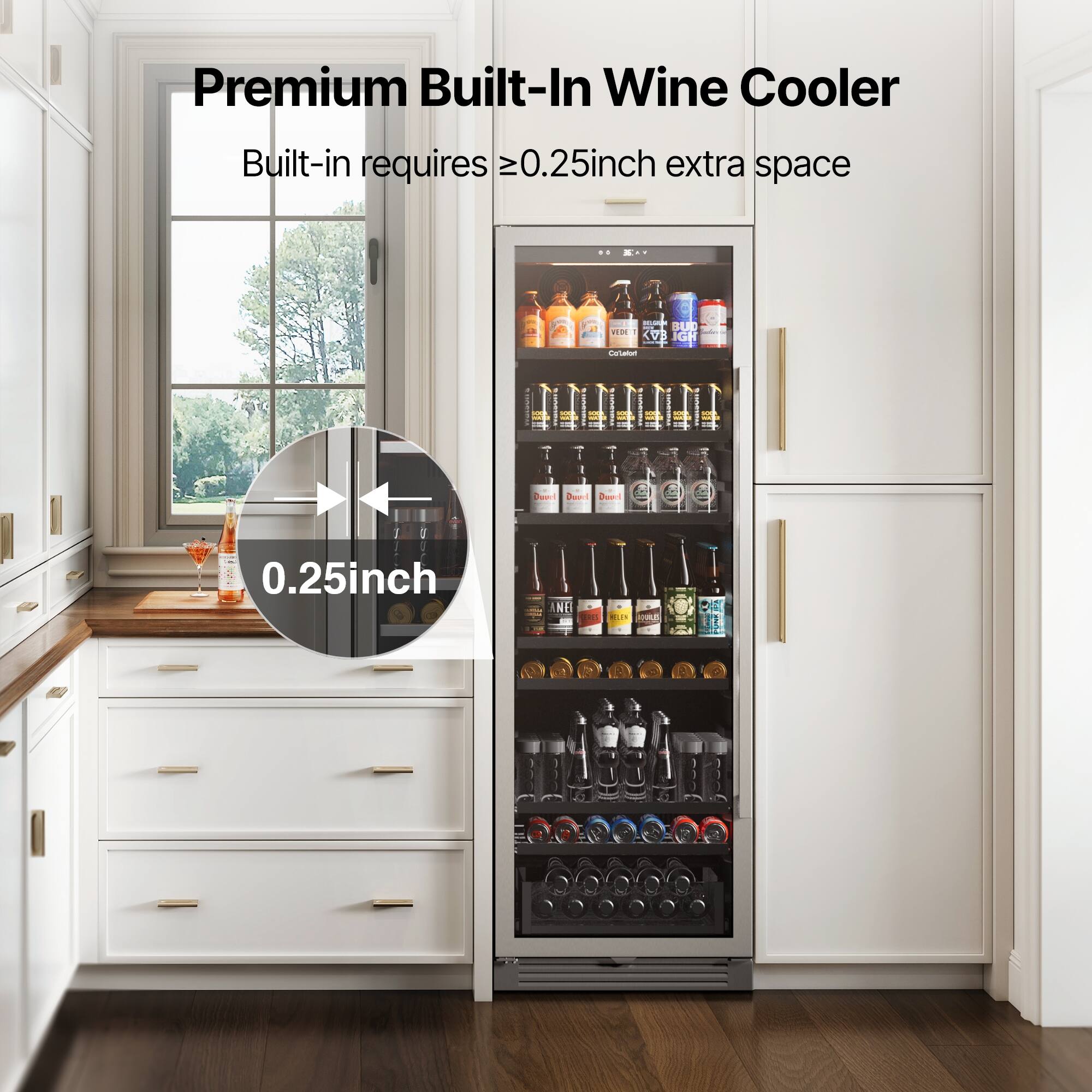 Premium Built-In Wine Cooler  
Built-in requires ≥0.25inch extra space