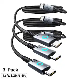 INIU INIU POM TAITU POM POM O
3-Pack
1.6ft/3.3ft/6.6ft