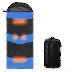Front. Winado - 1PC Rectangular Waterproof Sleeping Bag with Multi USB Heating Pads, Lightweight for Outdoor Backpacking Hiking Camping - Blue.