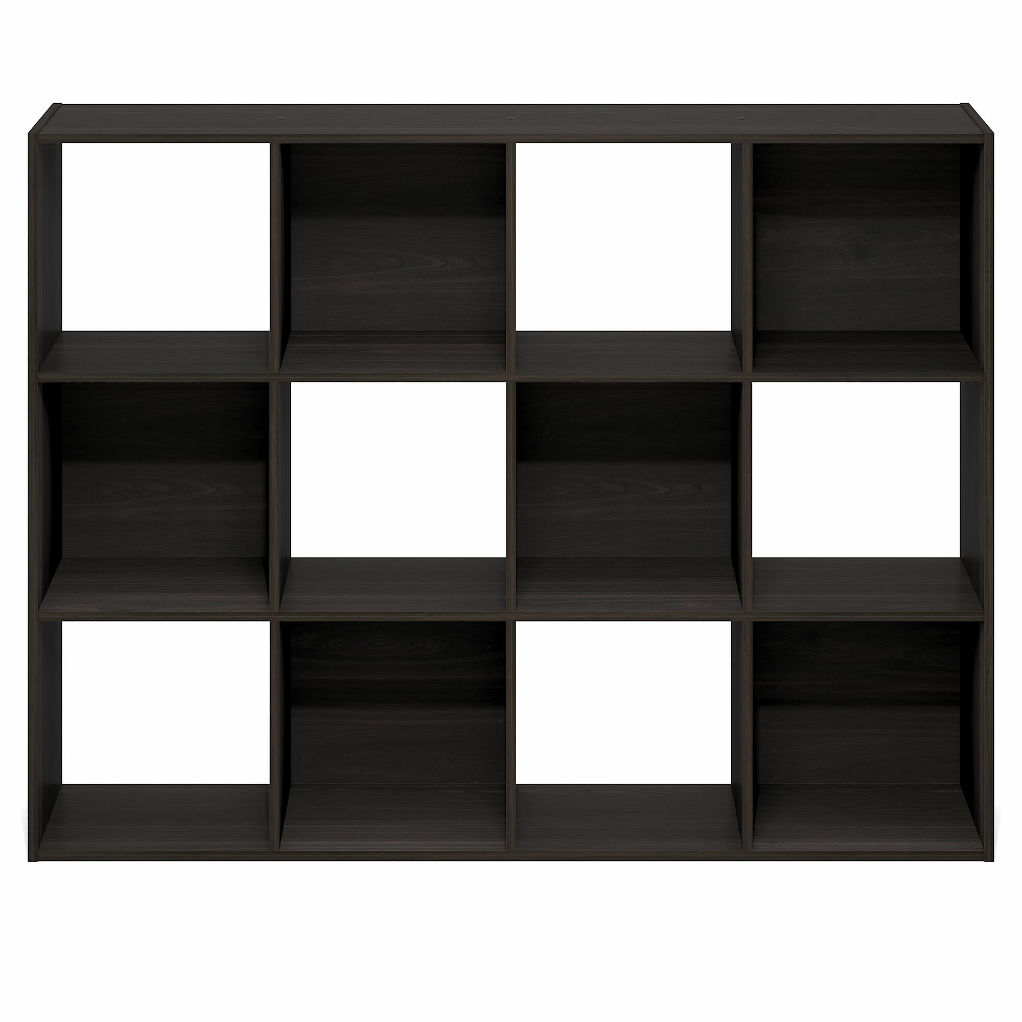 Alt View 5. Furinno - PELLI 12-Cube Bookshelf, Book Shelf, Cube Storage Organizer Bookcase, for Living Room, Bedroom, Home Office - Espresso.