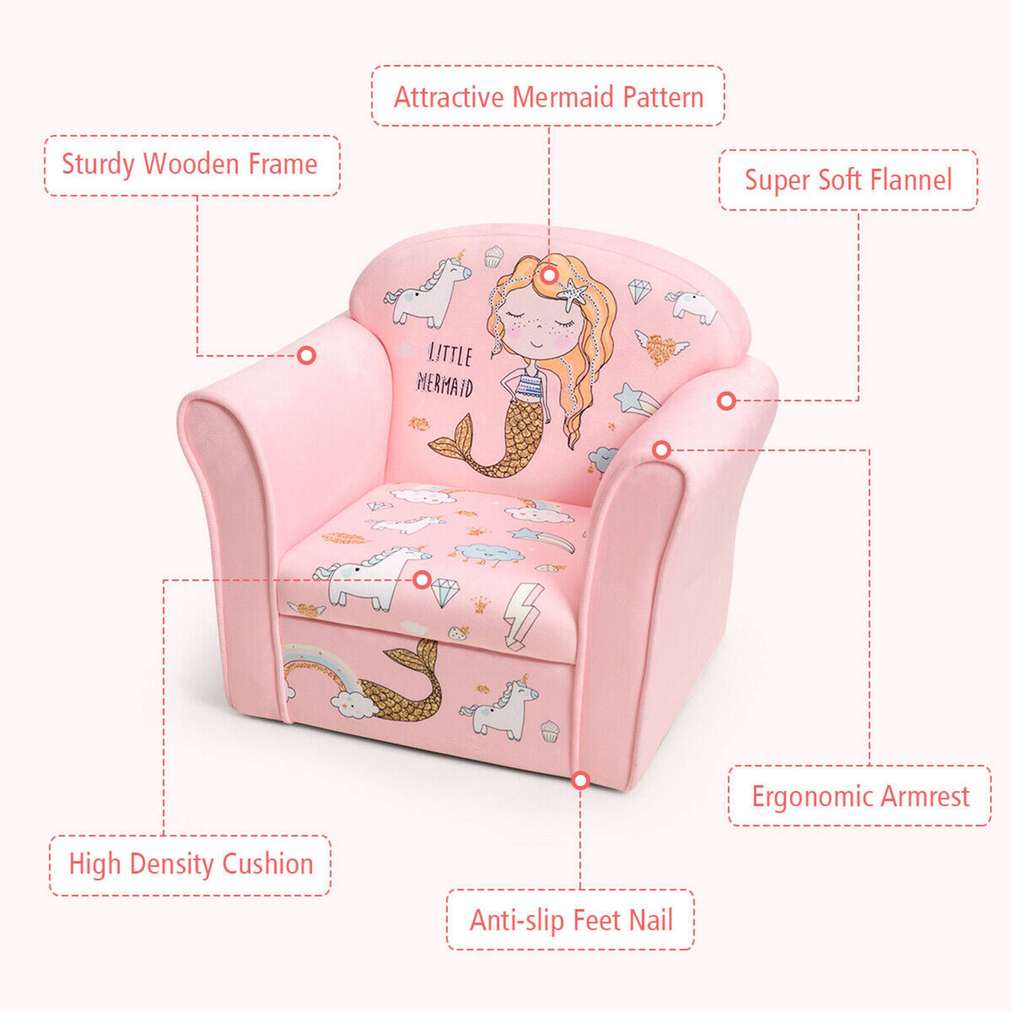 - Sturdy Wooden Frame
- Attractive Mermaid Pattern
- Super Soft Flannel
- Ergonomic Armrest
- High Density Cushion
- Anti-slip Feet Nail