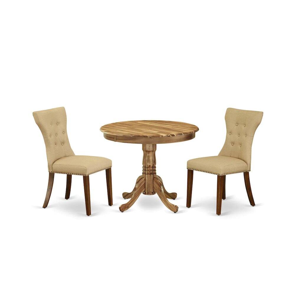 Alt View 1. East West Furniture - Dining Room Set Natural - Brown.