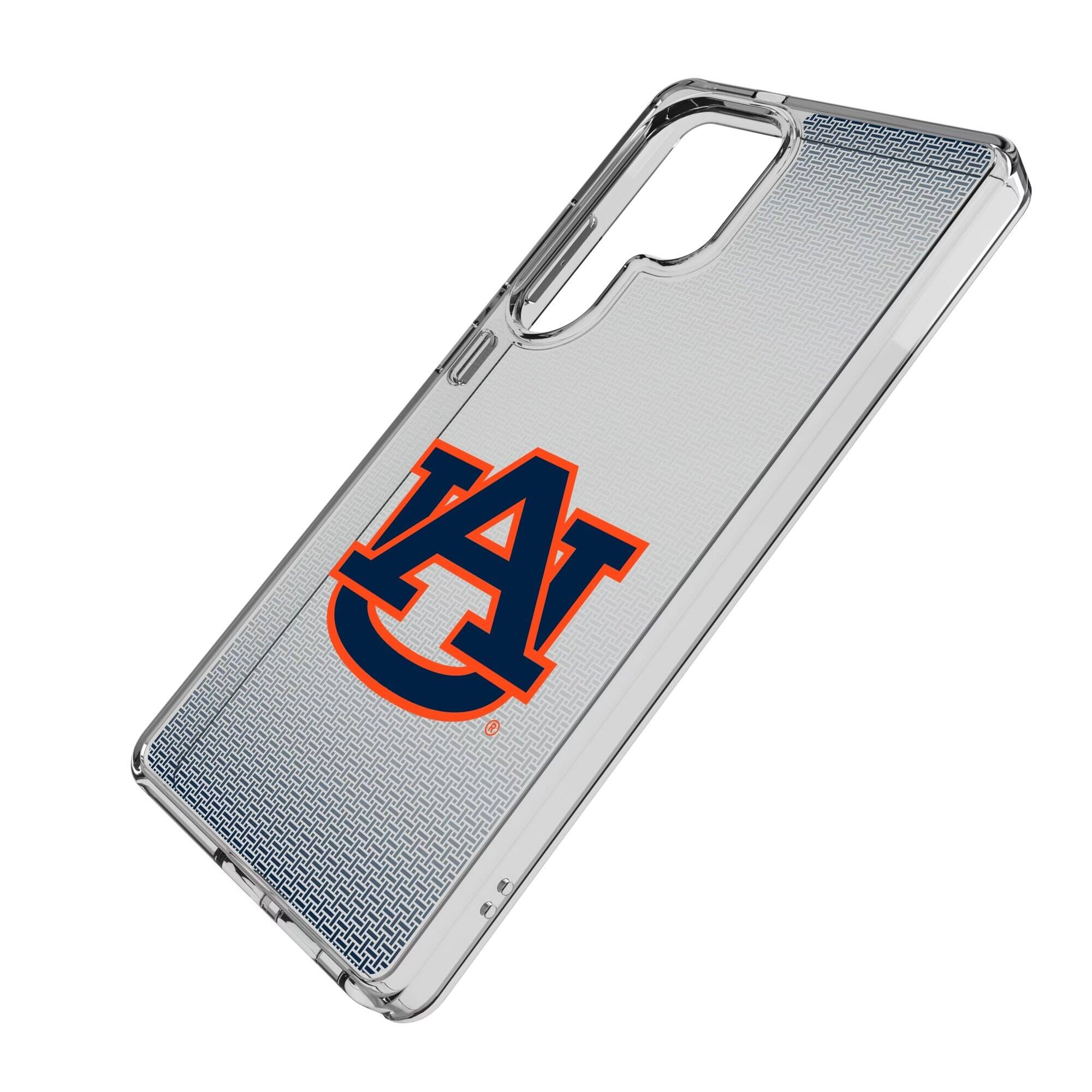 Alt View 1. Keyscaper - Auburn Tigers Linen Logo Galaxy Clear Case - S22 - Multicolor.