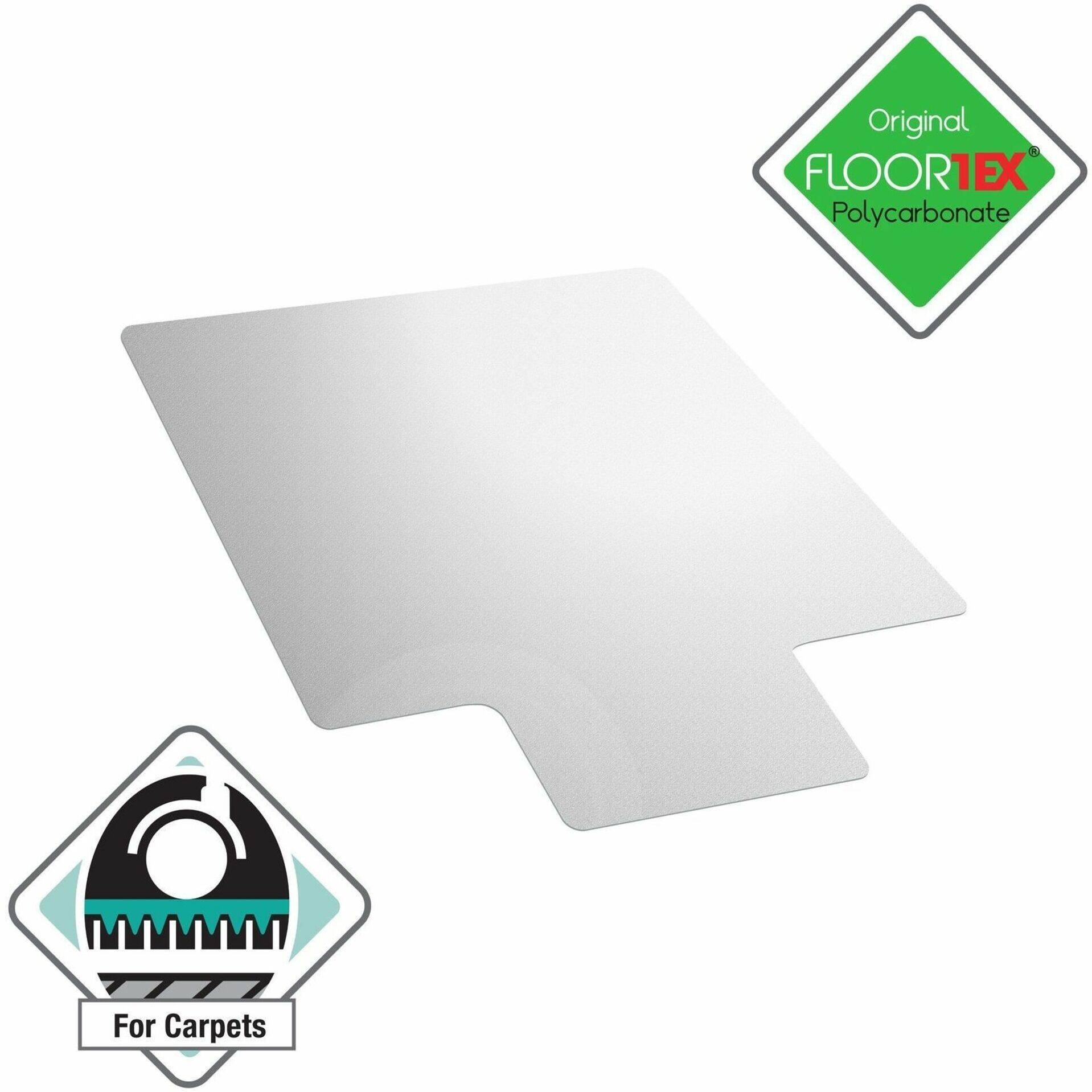 Alt View 17. Floortex - Ultimat Polycarbonate Lipped Chair Mat for Carpets up to 1/2'' - 48'' x 53'' - Clear.