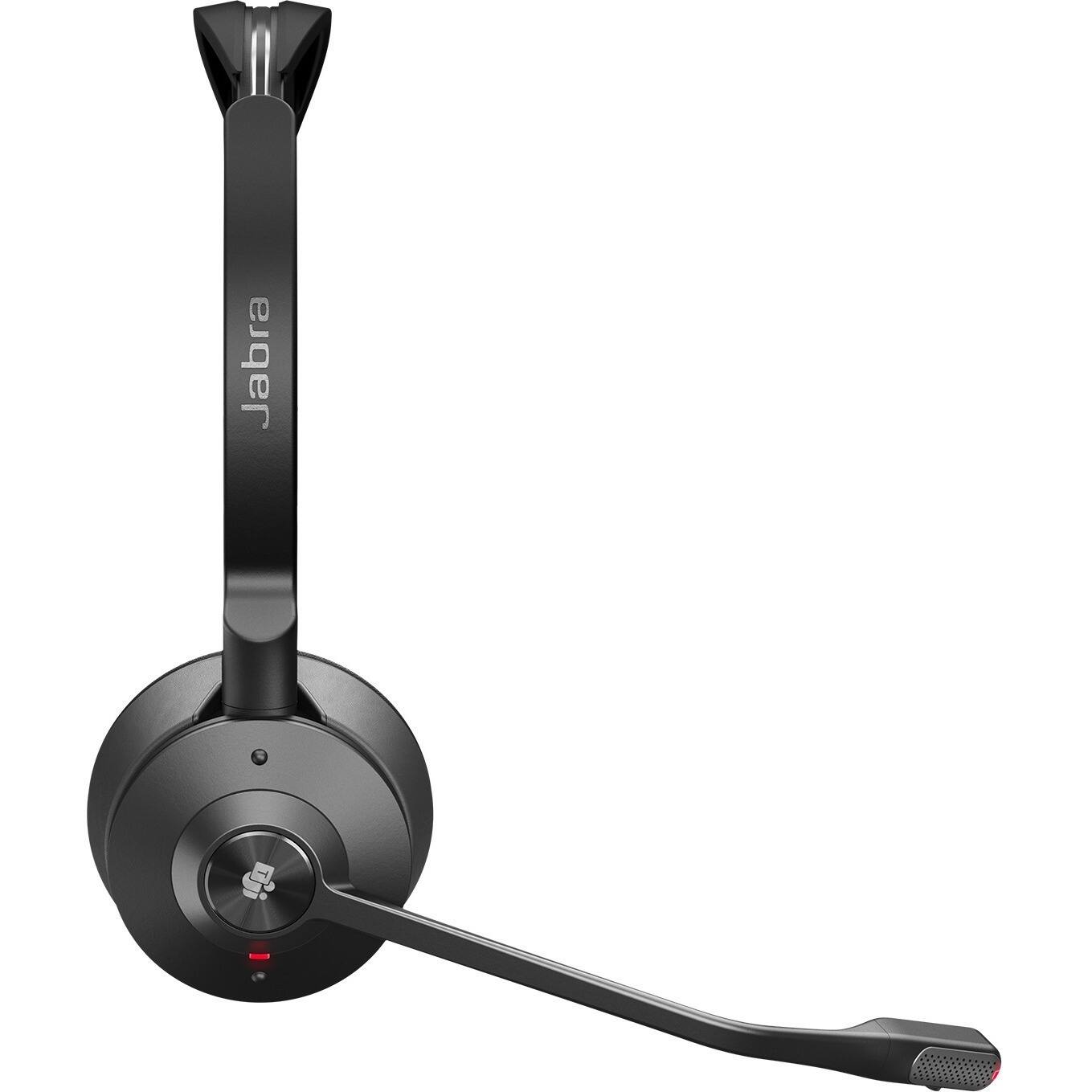 Alt View 3. Jabra - Jabra Engage 55 Headset - Stereo - USB Type A - Wireless - DECT - 492.1 ft - 40 Hz to 16 kHz - On-ear - Binaural - Open - Black.