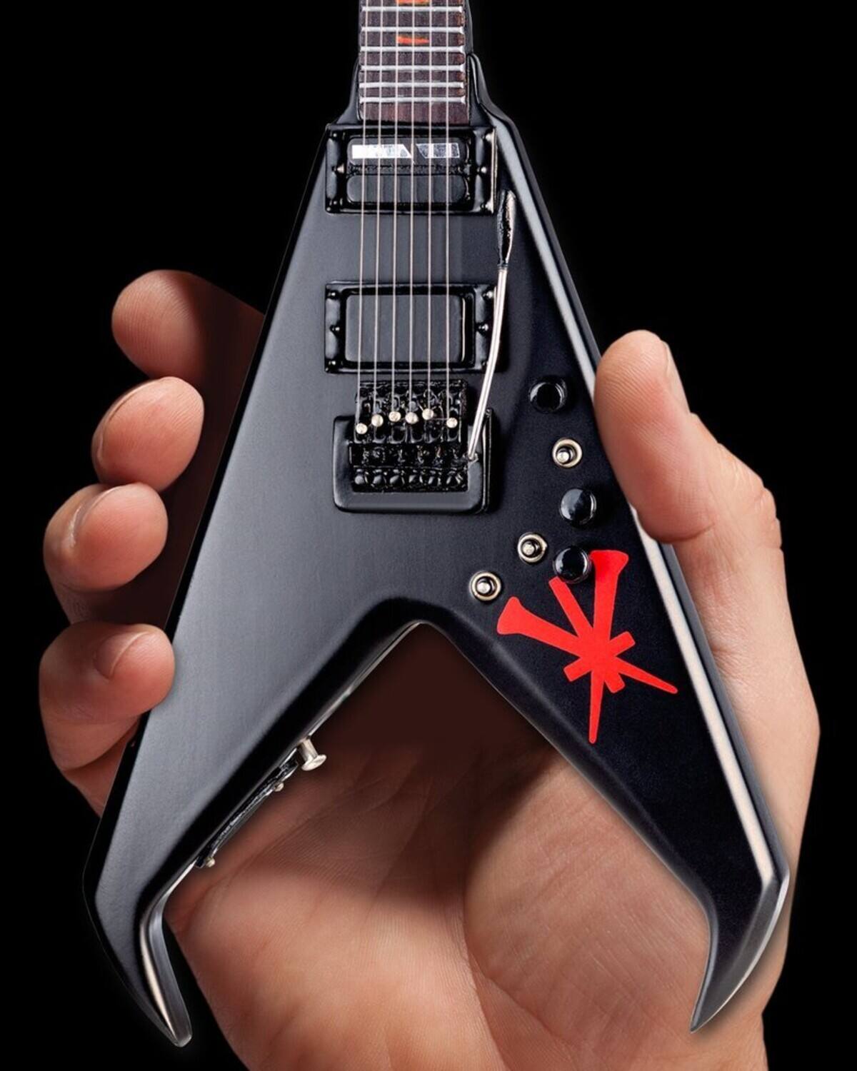 Alt View 1. Axe Heaven - Kerry King - Axe Heaven Kerry King Dean USA V Limited Edition Custom Mini Guitar Replica Collectible - Collectibles - Multicolor.
