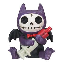 Pacific Trading - Furrybones Flappy Skeleton Vampire Bat with Syringe Halloween Figurine - Purple