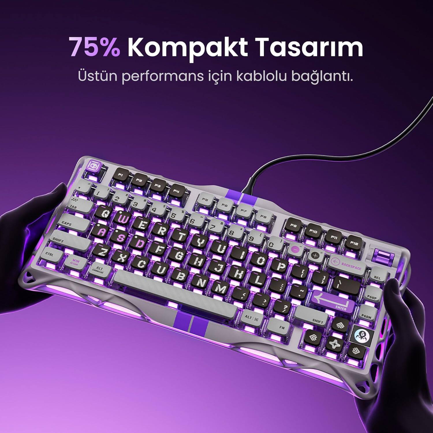 75% Kompakt Tasarım  
Üstün performans için kablolu bağlantı.