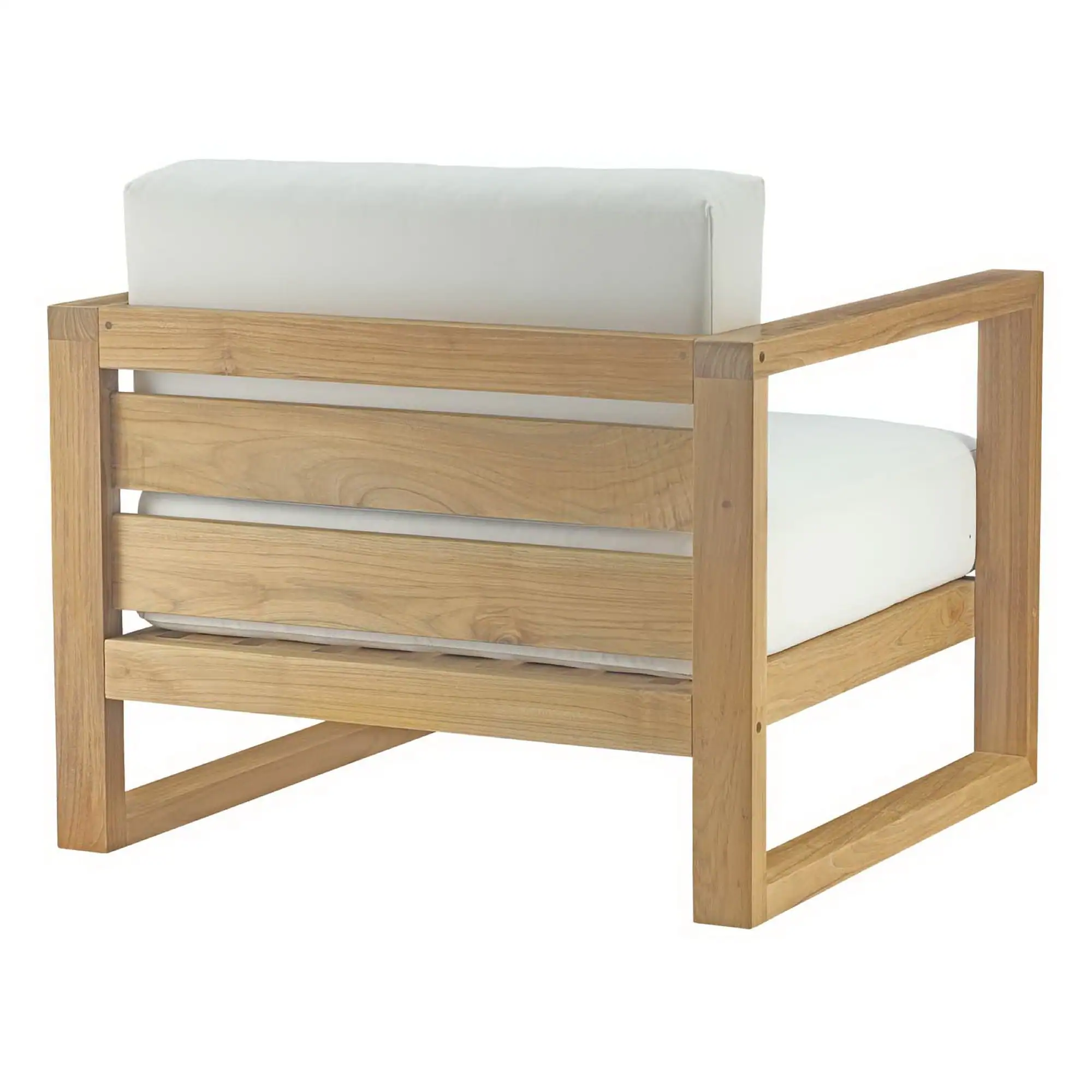 Back. Modway - Upland Outdoor Patio Teak Armchair by Modway - Natural White.