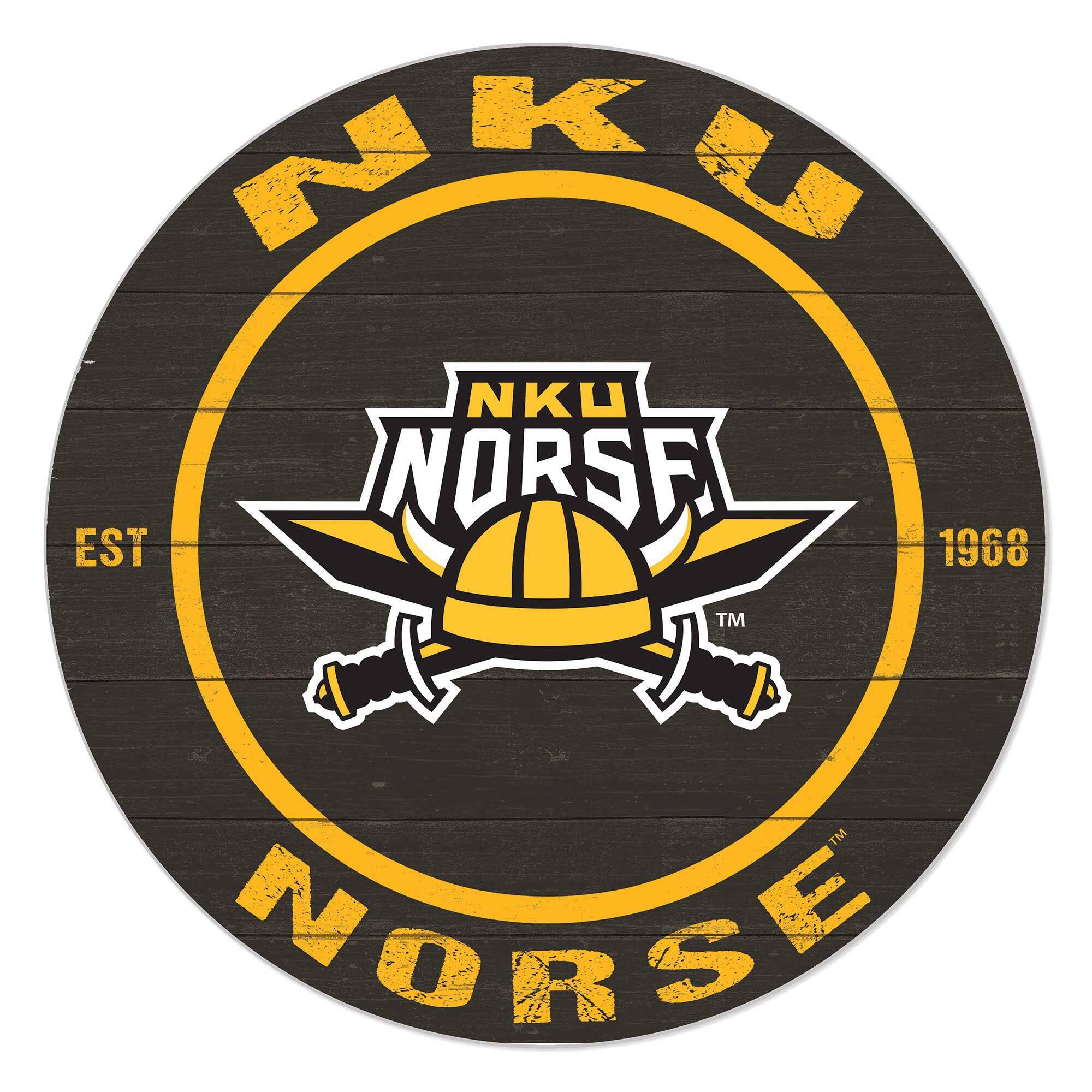 Northern Kentucky University Norse 20" Indoor/Outdoor Team Color Circle Sign