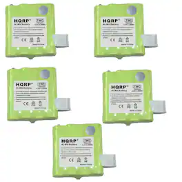 HQRP - 5-Pack 4.8 V 700 mAh Ni-MH Two-Way Radio Battery Replacement for Midland BATT6R LXT Series