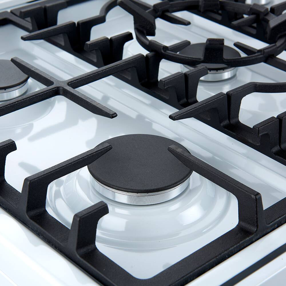 Alt View 3. Forno Appliances - Leonardo 5 Cu. Ft. Freestanding Gas Convection Range with LP Conversion Kit - White.