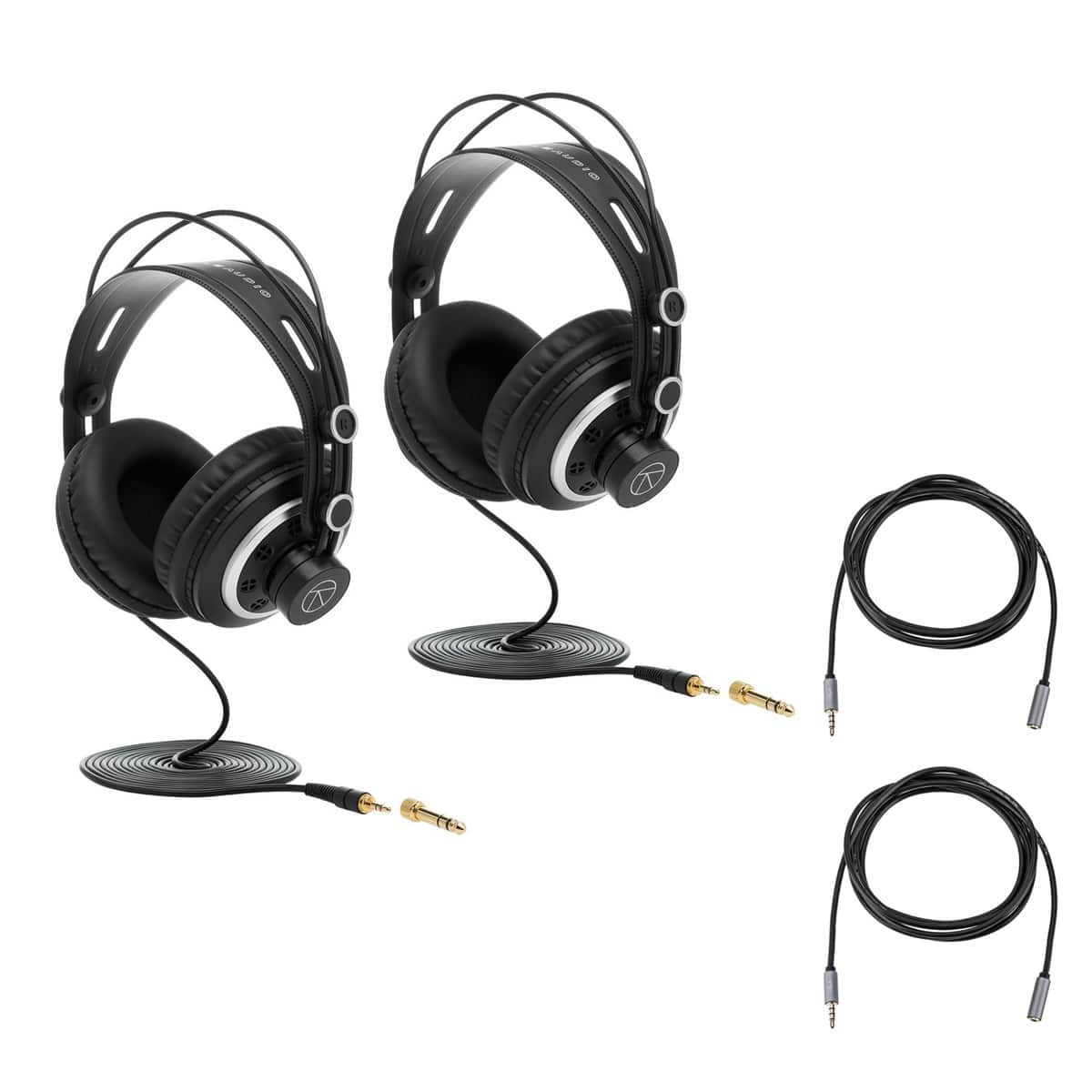 Bundle - Turnstile Audio - 2-Pack TAPH500 Monitoring Headphones with 10' Stereo Cables