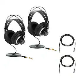 Bundle - Turnstile Audio - 2-Pack TAPH500 Monitoring Headphones with 10' Stereo Cables