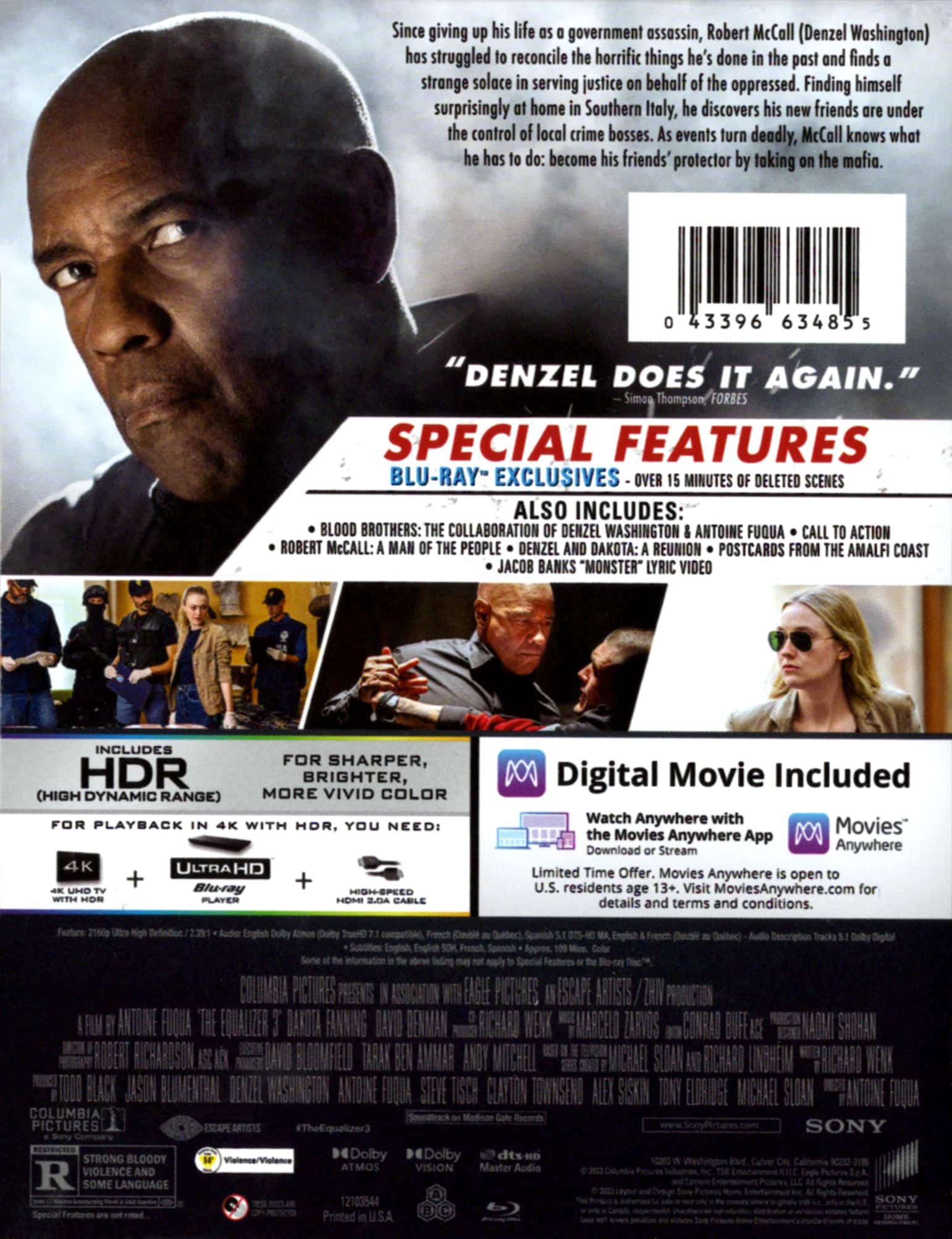 Alt View 1. New Steelbook The Equalizer 3 (UHD + Blu-ray + Digital + BB).