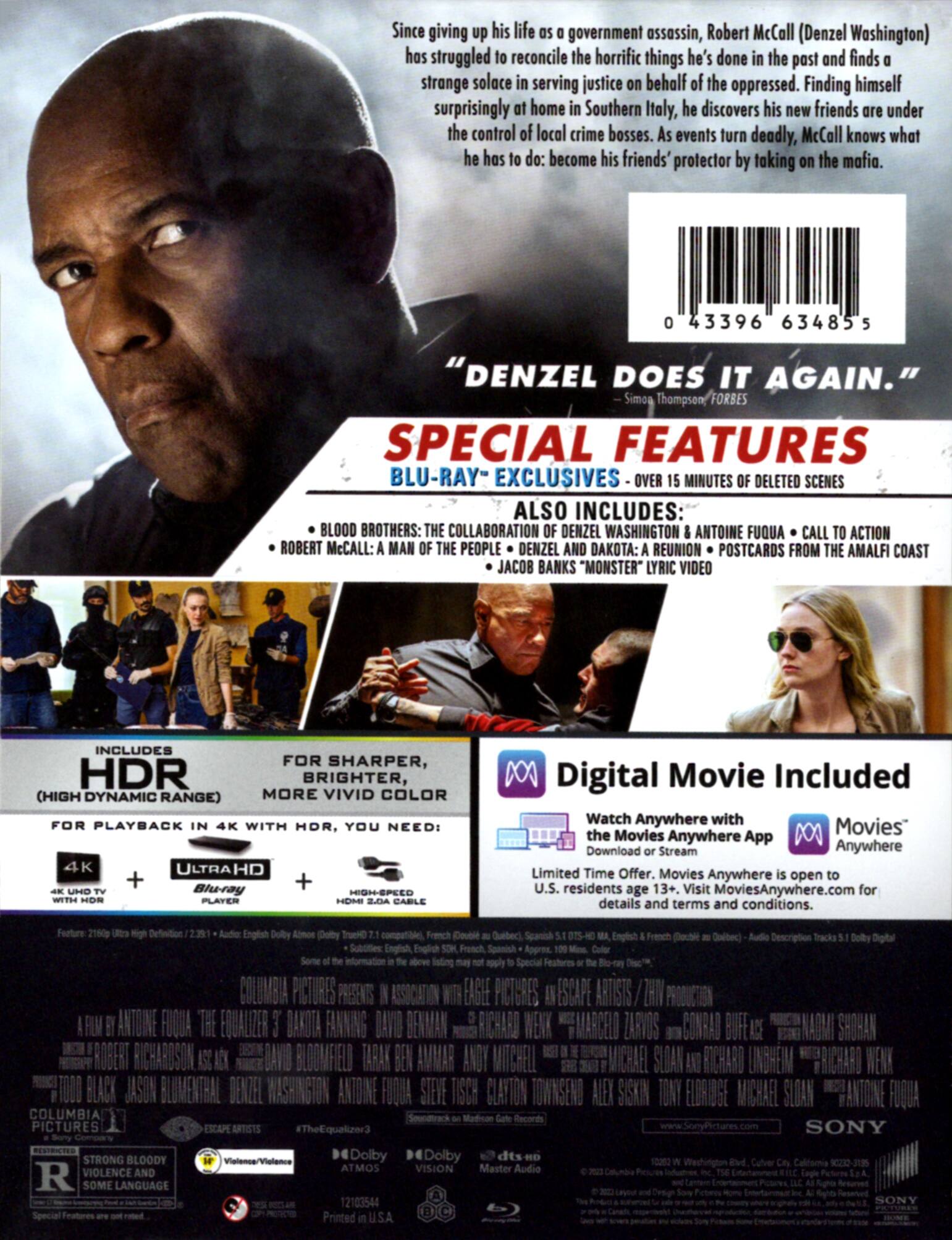 Alt View 1. New Steelbook The Equalizer 3 (UHD + Blu-ray + Digital + BB).