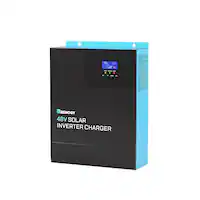 Renogy - 48V 3500W Solar Inverter Charger - Black - Front_Zoom