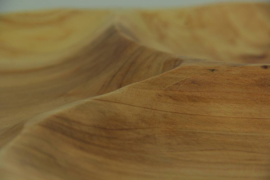 Alt View 2. Zeckos - Natural Fir Tree Root 4-Section Snack Serving Tray - Beige.