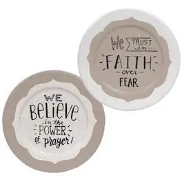 BreeBe - Power of Prayer Plate 2 Asstd - Multicolor