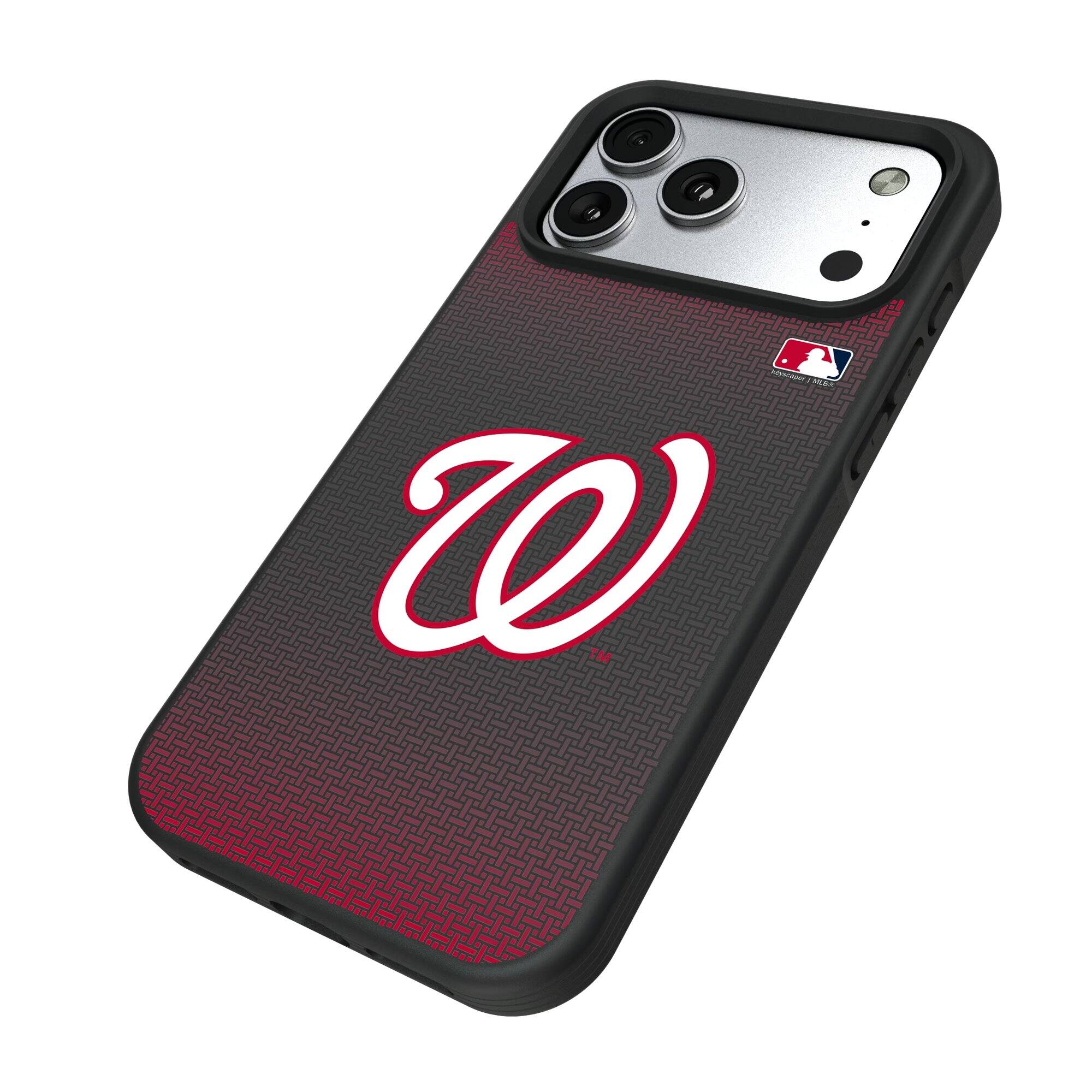 Alt View 1. Keyscaper - Washington Nationals Bump Case with 8.2ft Drop Protection - 15 Pro Max - Black.