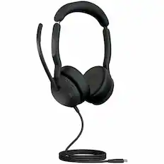 Front. Jabra - Jabra Evolve2 50 Headset - Microsoft Teams Certification - Stereo - USB Type C, USB Type A - Wired/Wireless - Bluetooth - Unknown.