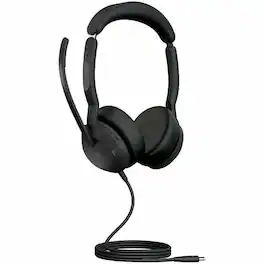 Jabra - Evolve2 50 Headset - Microsoft Teams Certification - Stereo - USB Type C, USB Type A - Wired/Wireless - Bluetooth - Blue