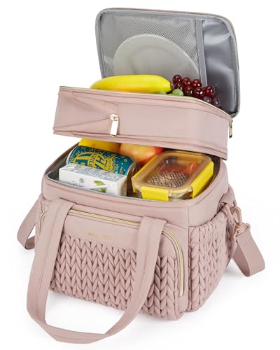 Vulpecula Spade - Insulated Lunch Box for Women, Double Deck Leakproof Cooler Bag with Expandable Design for Office Work & Outdoor Picnic