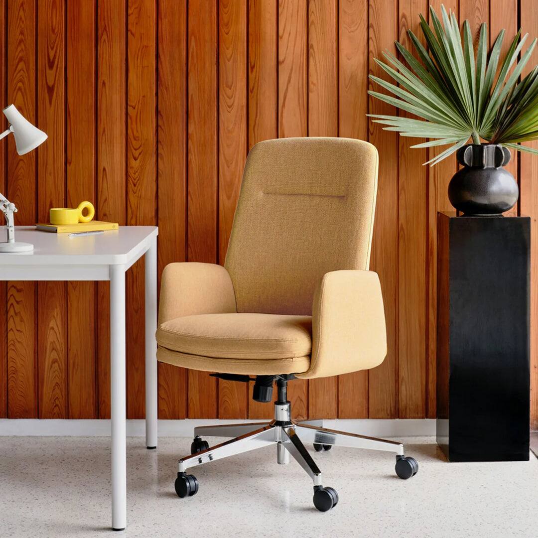 Left. Branch Furniture - Softside Chair High Back - Fabric Sunflower.