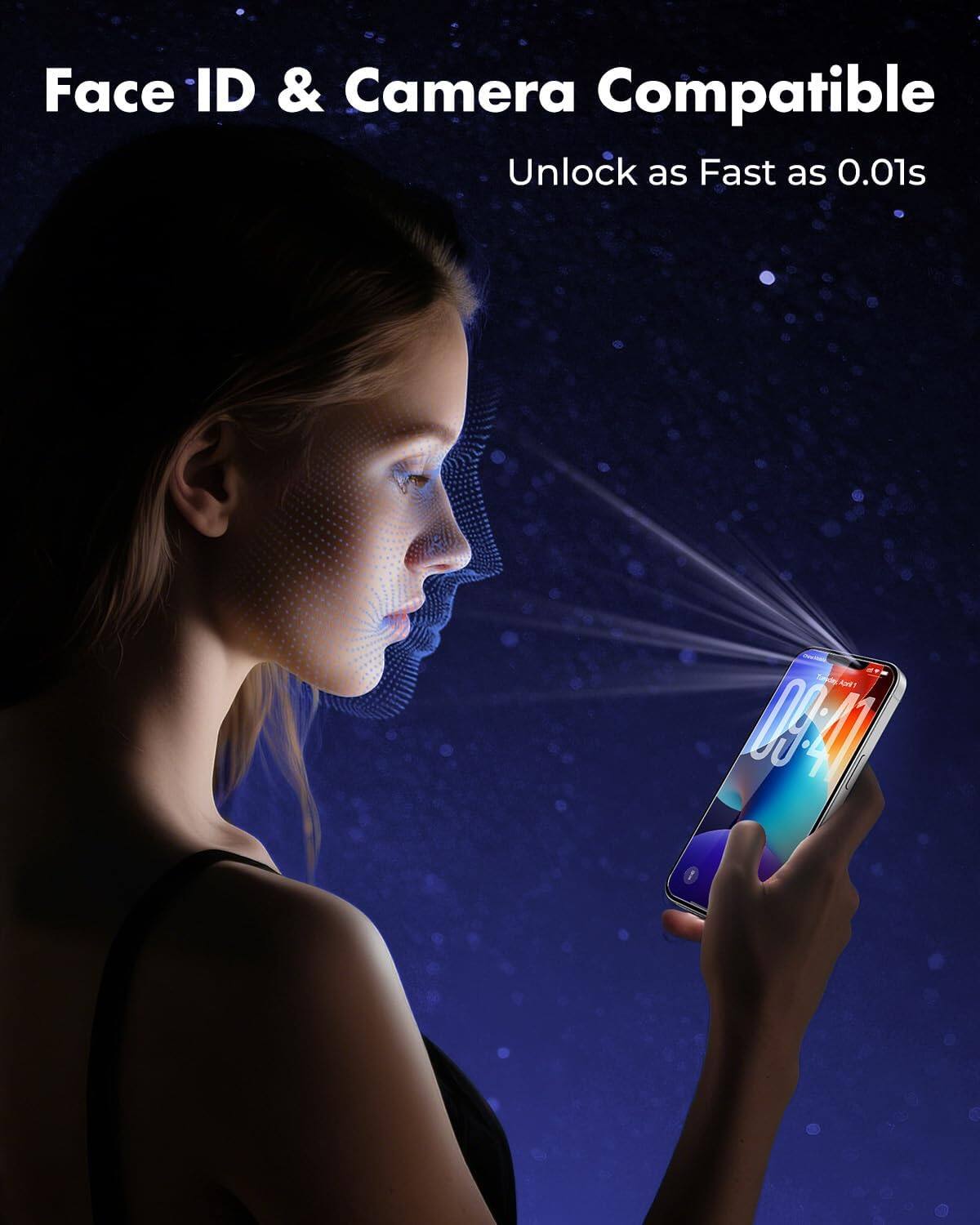 Face ID & Camera Compatible  
Unlock as Fast as 0.01s