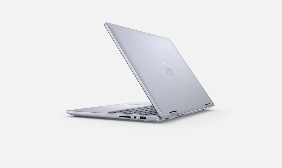 Left. Dell - DELL Inspiron 7440 / U7-150U / DDR5 16GB (8 + 8) / 512G (2230 to 2280) PCIe / W11H / Ice blue / 14" TOUCH Laptop - Ice blue.