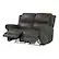 Left. ProLounger - Di'Onna Rolled Arm Distressed Faux Leather 2 Seat Wall Hugger Recliner Loveseat - Fog Gray.