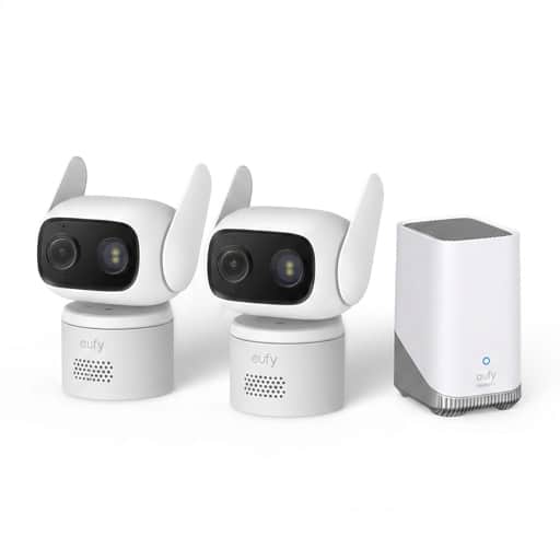 eufy - Wired Cam C31(2 Pack) & Homebase S380,360 Coverage PTZ,Dual Antenna,Color Night Vision,Local Storage price history on PriceWatchPro