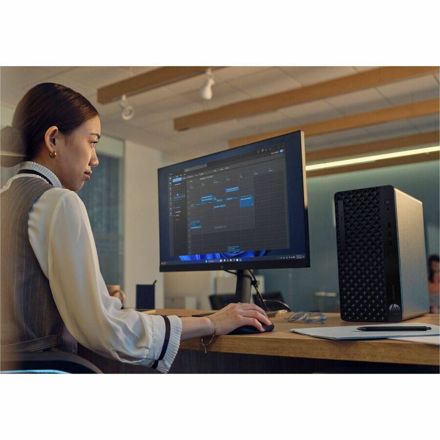 Alt View 3. HP - HP ProDesk 4 G1i Desktop Computer - Intel Core Ultra 5 235 - vPro Technology - 16 GB - 512 GB SSD - Tower - Jack Black - Black.