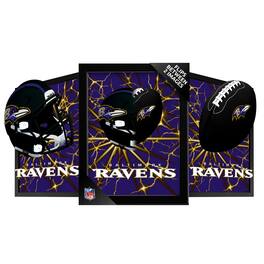 Sporticulture - Baltimore Ravens 14" x 18" Framed 3D Lenticular Art - Purple