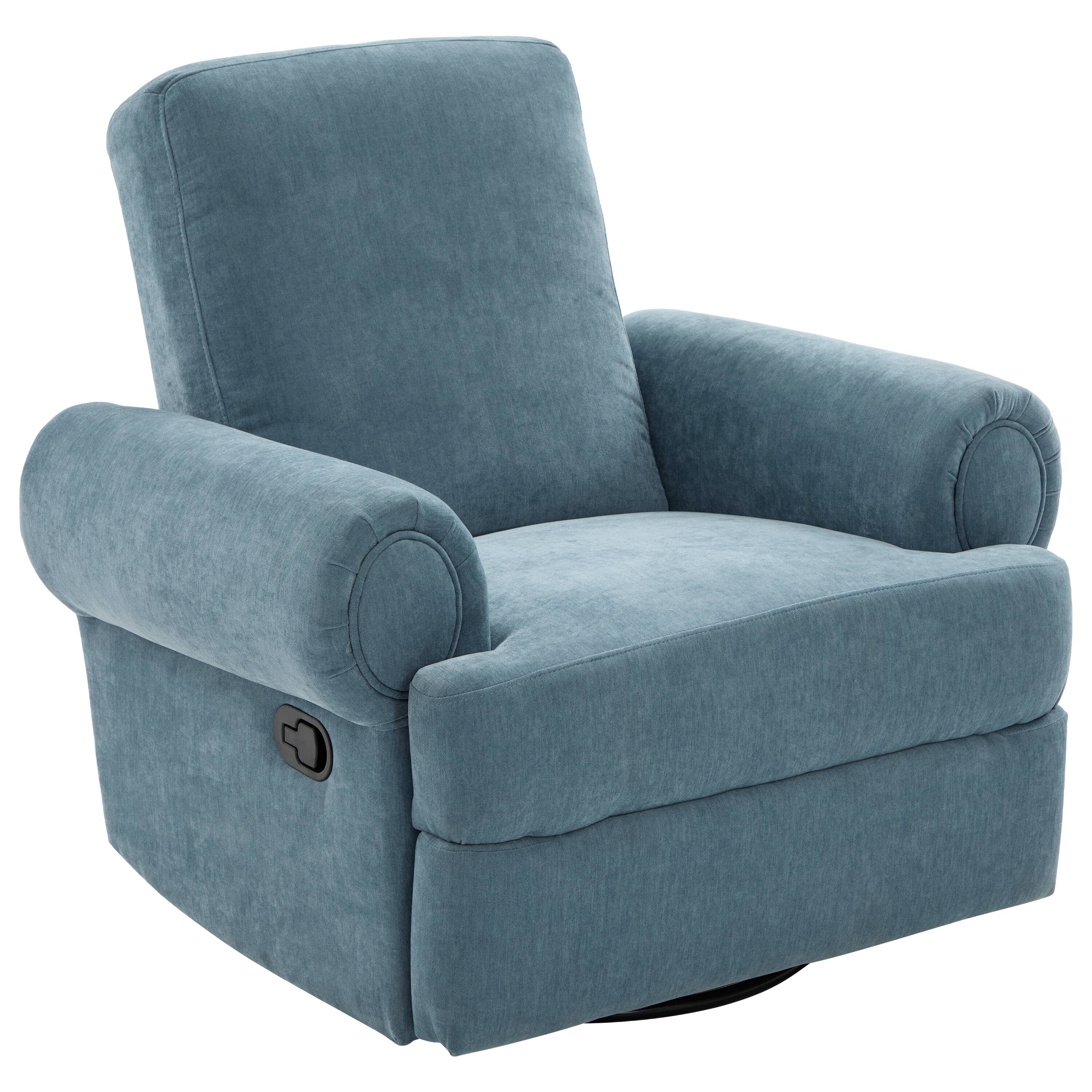 Alt View 2. TinyHomie - Manual Recliner Sofa Swivel Recliner Rocker Chair with Adjustable Backrest for Living Room Bedroom - Blue.