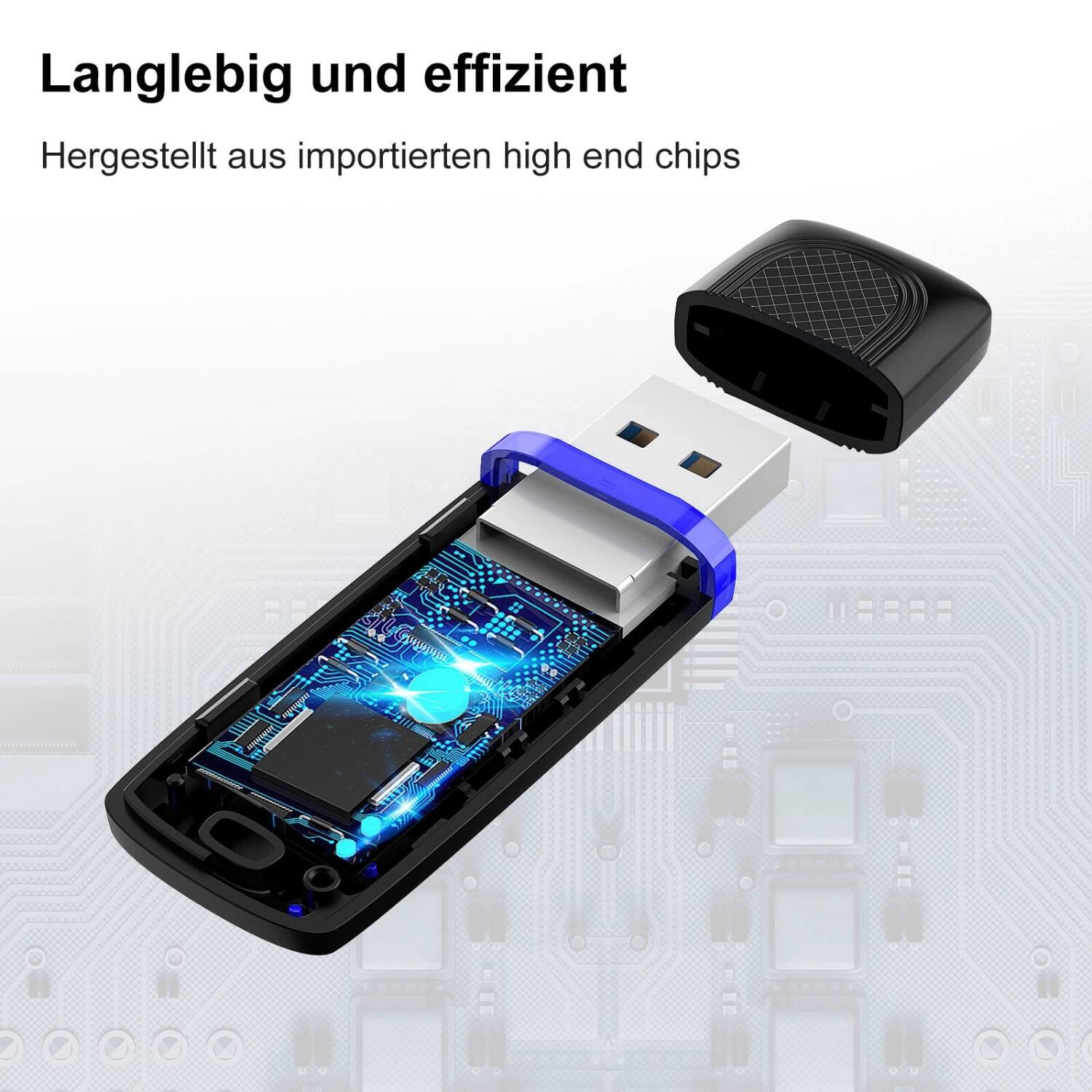 Langlebig und effizient  
Hergestellt aus importierten high end chips