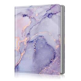 Kitcheniva - Portable Leather Wallet Photo Album 52 Photo Mini Capacity For 5x7 Photo - Lilac Marble