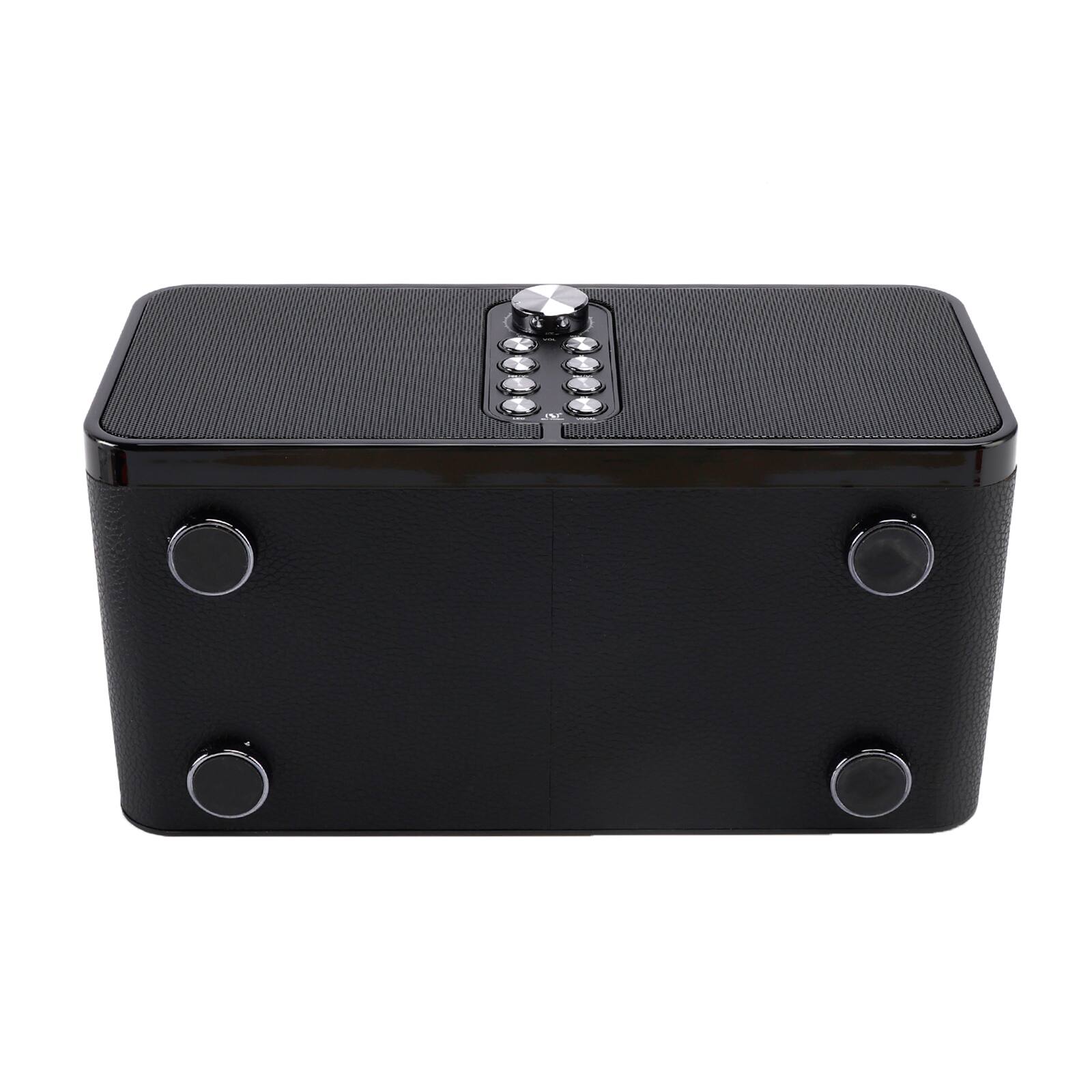 Alt View 8. Topteng - Wireless Bluetooth Speaker – Dual Mic Karaoke, 30W, Wooden Cabinet, 7 Voice Effects, TF/USB, Fit for Party & Outdoor - Black.